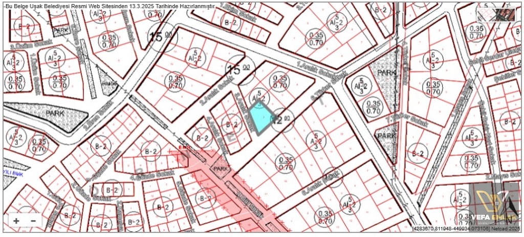 ELMALIDERE MAHALLESİ'NDE KÖŞE PARSEL SATILIK 497 m2 ARSA
