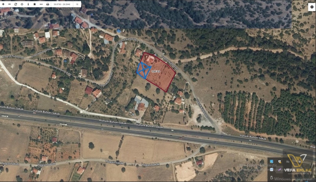 MERKEZ ÇINARCIK KÖYÜNDE 750 m2 SATILIK TARLA