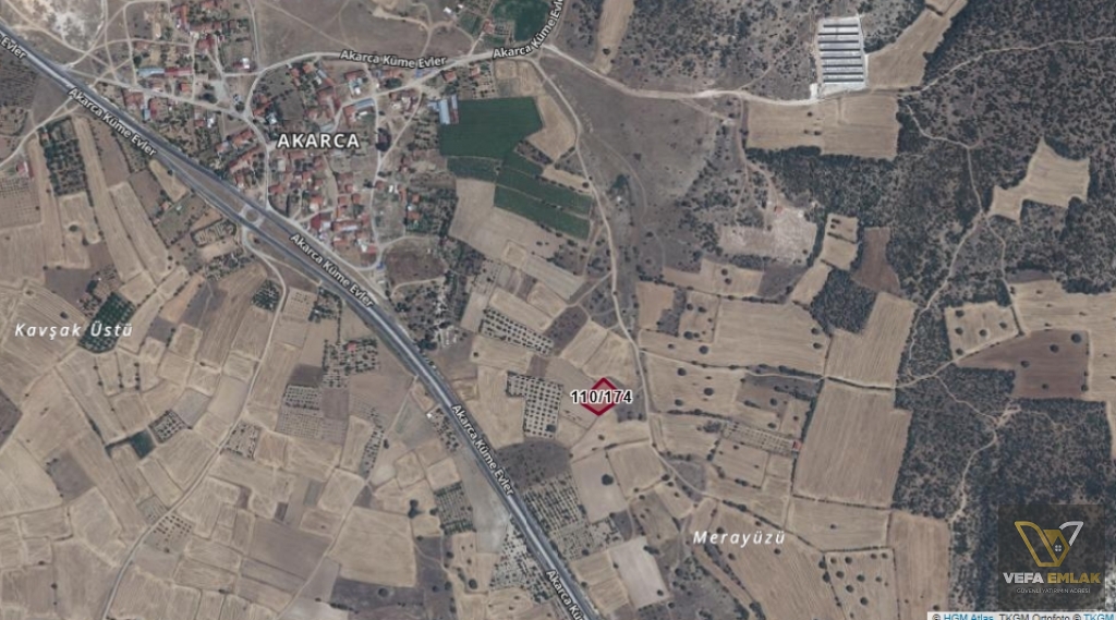 uşak akarca köyünde 1,773 metre kare satılık tarla